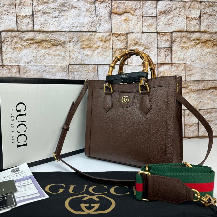 GUCCİ DİANA SMALL TOTE BAG ACI KAHVE